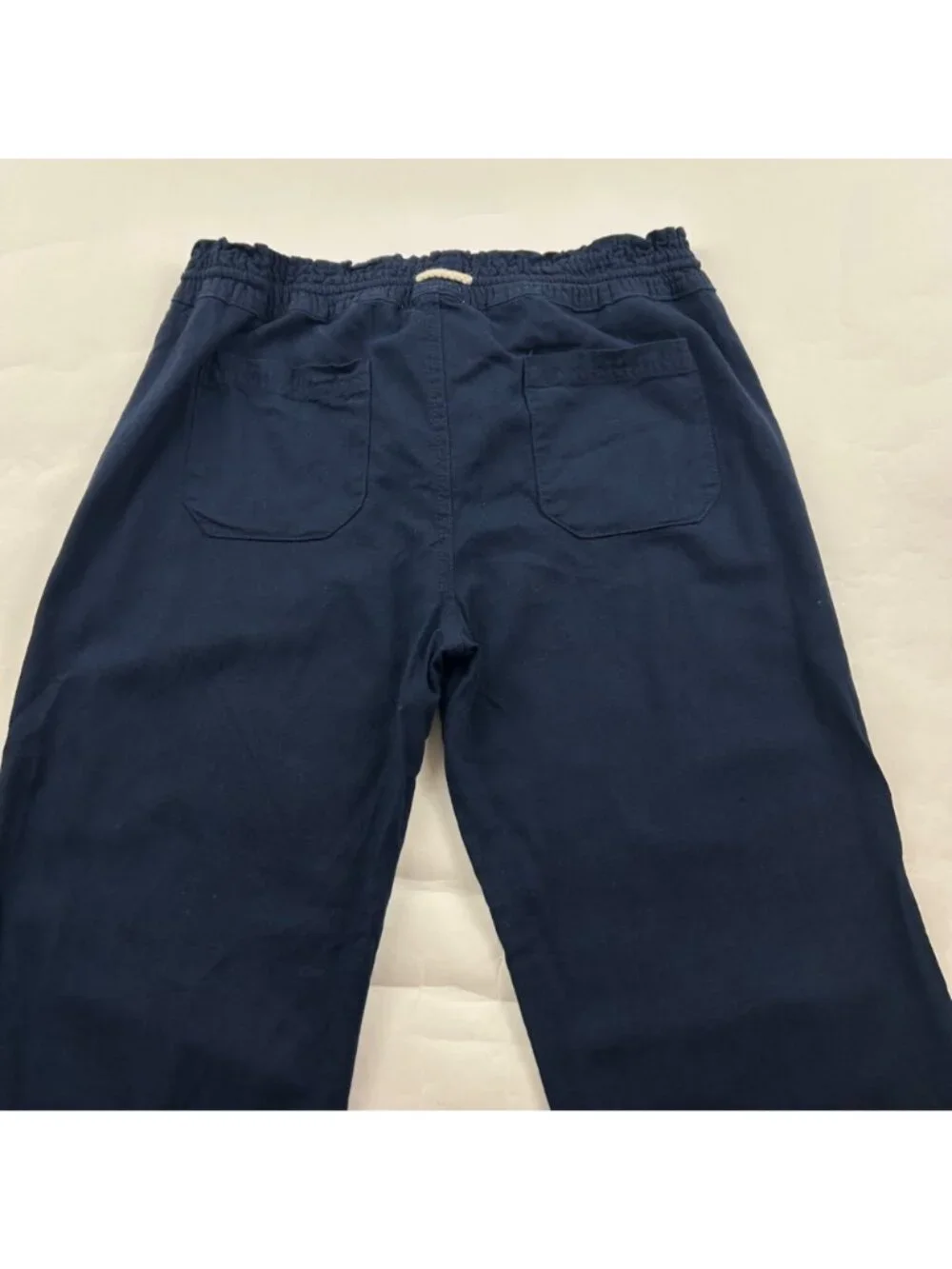 Cali 1850 Navy Blue Linen Blend Relaxed Leg Pant L - Picture 7 of 7